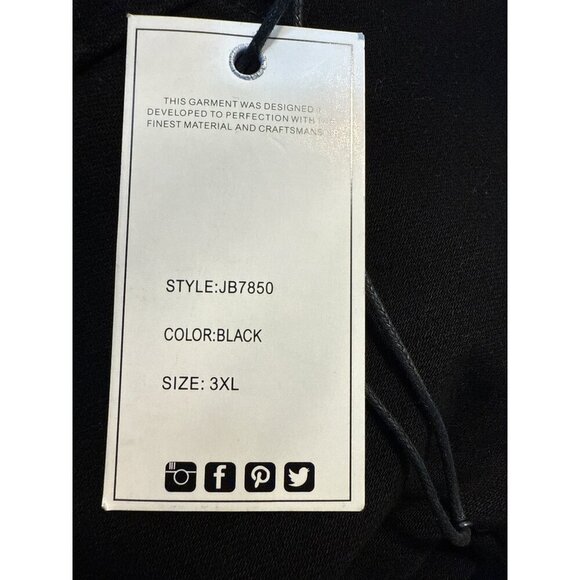 Judy Blue Womens Black Denim Jacket 3XL With Raw Hem & Button Front NWT - Picture 7 of 10